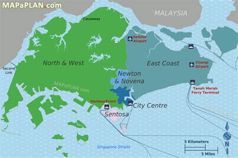 Printable Tourist Map Of Singapore