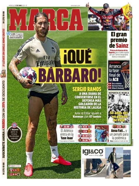 La Portada Del Diario Marca 17062020