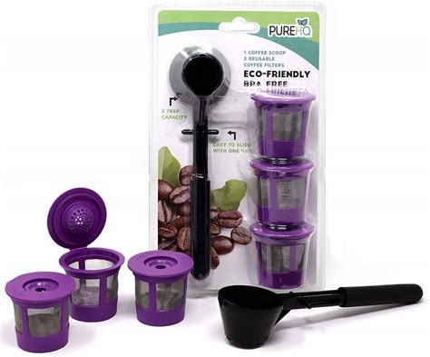 Reusable K Cups Coffee Filter Pod With Coffee Scoop Funnel Universal Refillable Kcups Fits