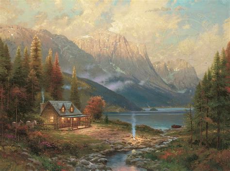 Beginning Of A Perfect Day By Thomas Kinkade Cv Art And Frame