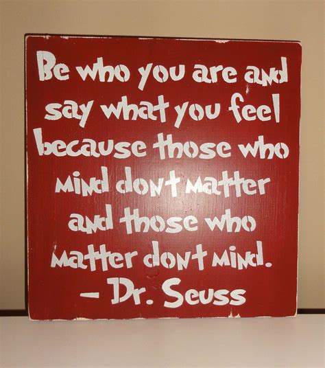 Dr Seuss Be Who You Are And Say What You Feel Childrens Kids Bedroom