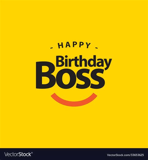 Happy Birthday Boss Template Design Royalty Free Vector