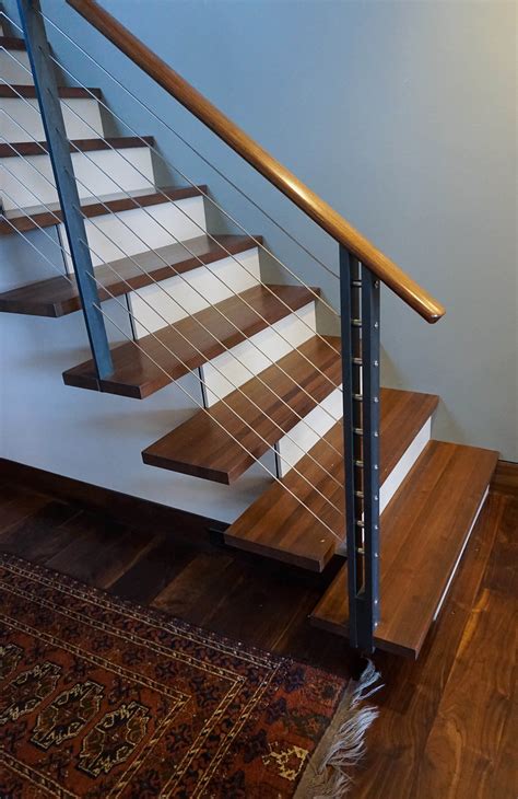 Modern Craftsman Cable Railings And Staircases Central Vt Keuka Studios