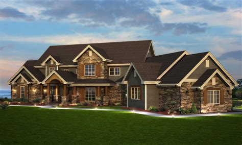 5 Bedroom House Plan Luxury Transitional Style 5164 Sq Ft
