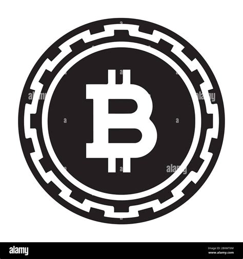 Bitcoin Logo Illustration Depicting Bitcoin Cryptocurrency Sign Black