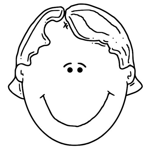 Cartoon Boy Face Outline Clip Art At Vector Clip Art Online