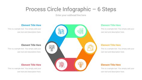 Process Circle Infographic 6 Steps Ciloart