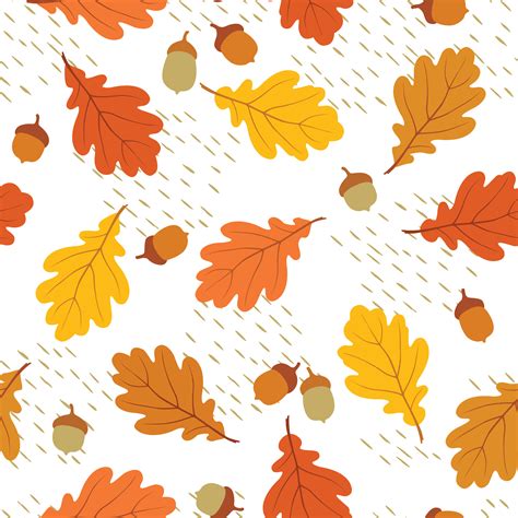 Autumn Leaves Seamless Pattern 682608 Vector Art At Vecteezy