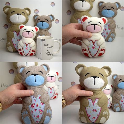Bear Plush Ith Heart Bear Plush More Than 1 Size Available Etsy
