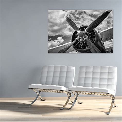 Vintage Airplane Canvas Wall Art Framed Print Various Sizes Etsy