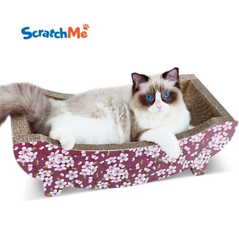 Scratchme Cat Scratching Post Lounge Relaxing Bed Cat Scratcher