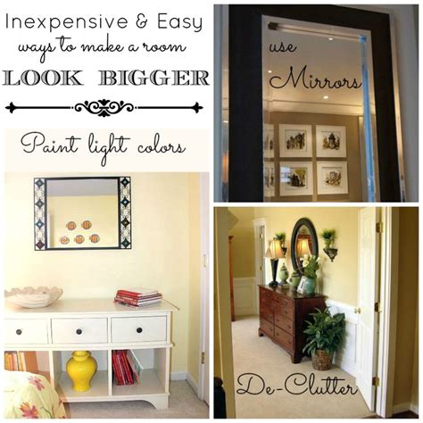 Inexpensive And Easy Ways To Make Your Rooms Look Bigger Diy Home