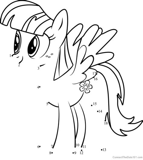 Blossomforth My Little Pony Dot To Dot Printable Worksheet Connect