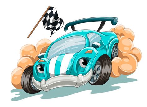 Cartoon Race Cars Stock Photos Pictures And Royalty Free Images Istock