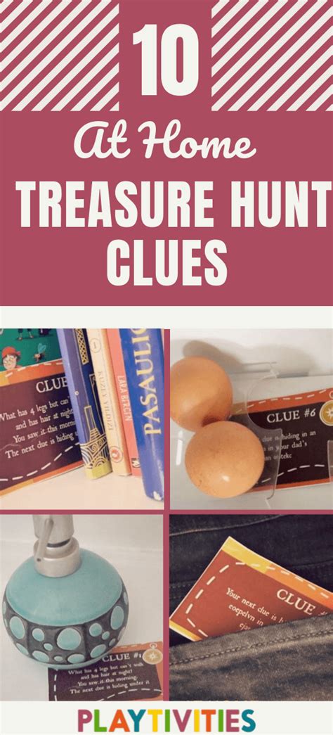Treasure run lets you create and customize then print treasure hunts for home. At Home Treasure Hunt with 10 Clues - Free Printable ...