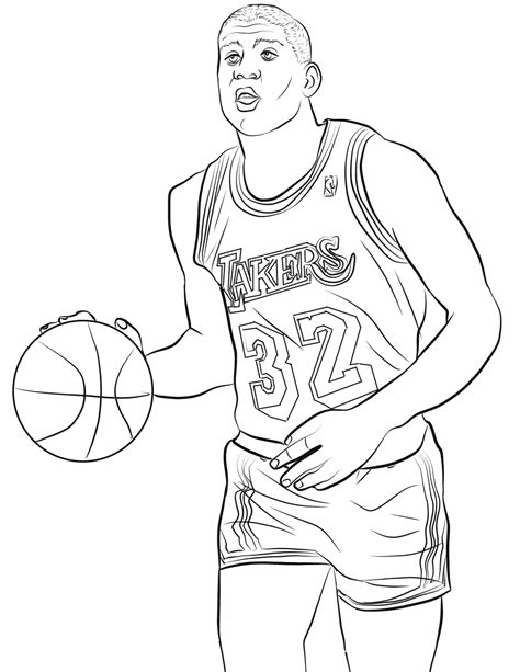Shaquille Oneal Coloring Pages Coloring Cool