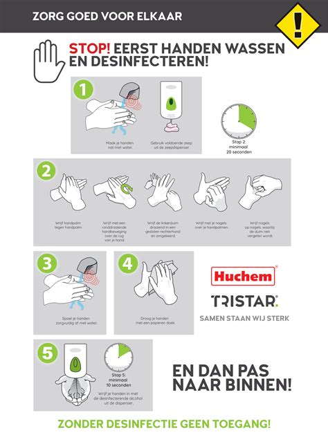 Poster Met Instructies Hoe Je Handen Kunt Wassen Huchem