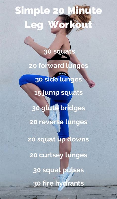 20 Minute No Equipment Leg Burner Workout Exercise Fitness Training