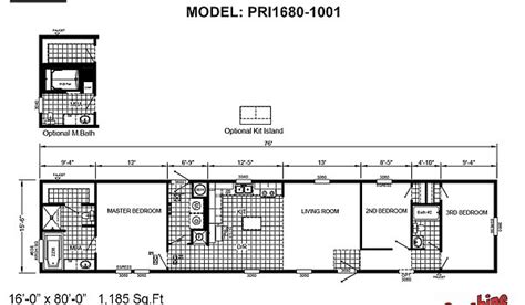 Floor Plan Detail C And W Mobile Homes