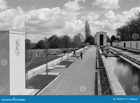 Gardens of Remembrance for WW2 American War Dead. Editorial Image