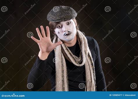 The mime stock image. Image of mask, hands, emotional - 10989477