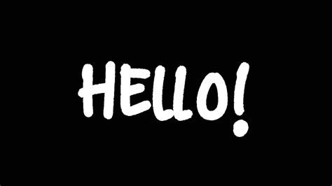 Hello Text Animation With Black Background 7237579 Stock Video At Vecteezy