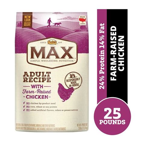 Nutro Max Adult Recipe Dry Dog Food With Farm Raised Chicken 25 Lb