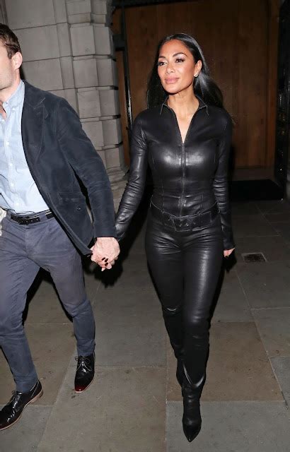 Lovely Ladies In Leather Nicole Scherzinger In A Leather Jumpsuit