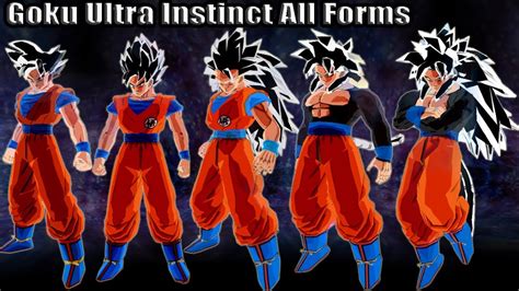 Goku Ultra Instinct All Transformations Ssjssj2ssj3ssj4ssj5 Dbz