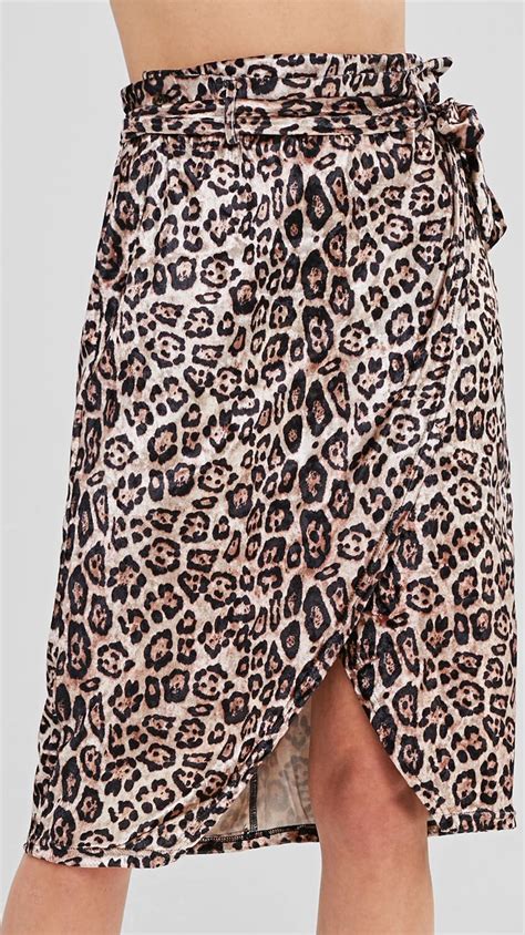 Zaful Leopard Print Wrap Skirt Wrap Skirt Skirt Fashion Womens Skirt