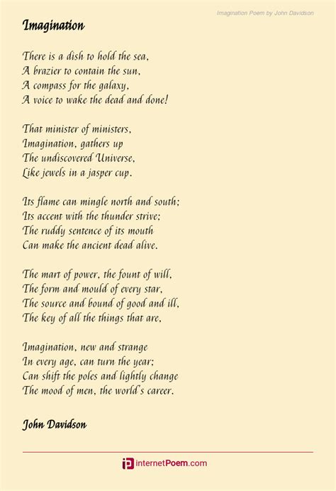 Imagination Poem By John Davidson