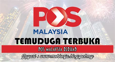 Hadir ke sesi temuduga terbuka dengan membawa salinan borang permohonan spa yang telah diisi atau. Temuduga Terbuka di POS Malaysia Berhad - 7 Feb 2017 ...