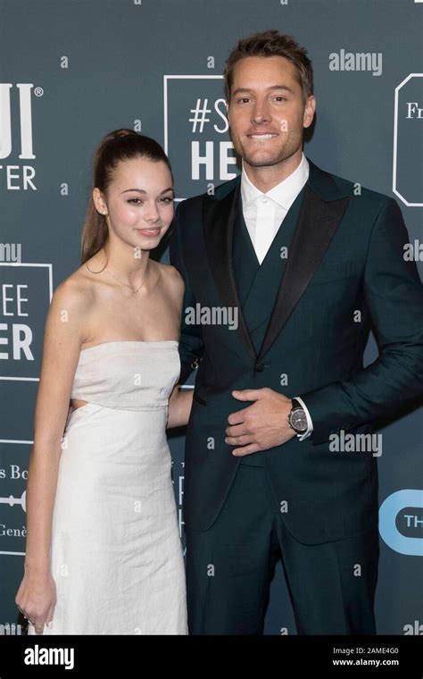 Justin Hartley And His Daughter Isabella Justice Hartley Attend The