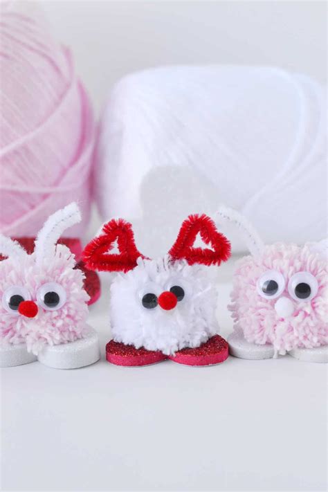 Pom Pom Critters For Valentines Day 5 Minutes For Mom