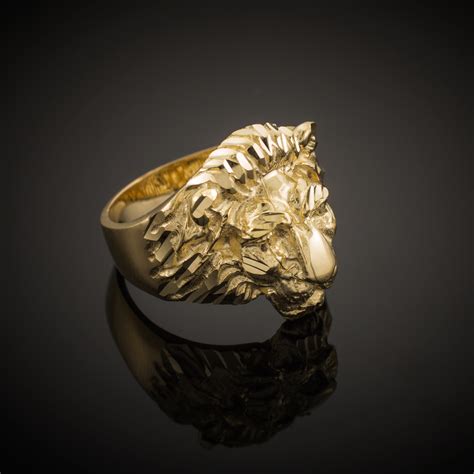 Solid Gold Lion Ring