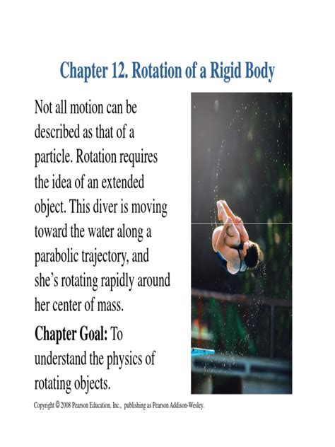 Slides Of Chapter 12 Rotation Of A Rigid Body Rotation Around A