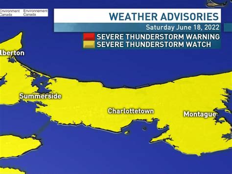 Severe Thunderstorm Watch Continues Across Pei