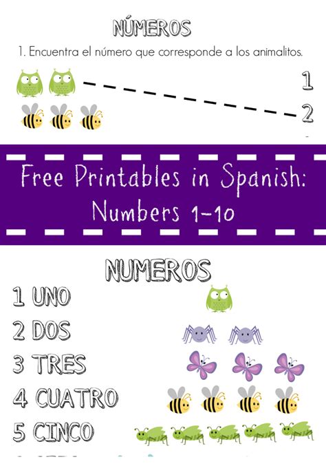 free printables in spanish numbers 1 10 ladydeelg