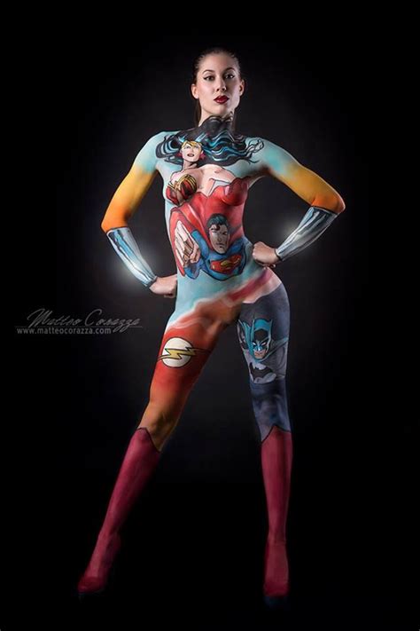 Comics Girl Bodypainting By Marilena Censi Model Serena Photo