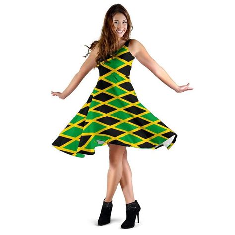 jamaican flag pattern print dress print dress dresses jamaican flag