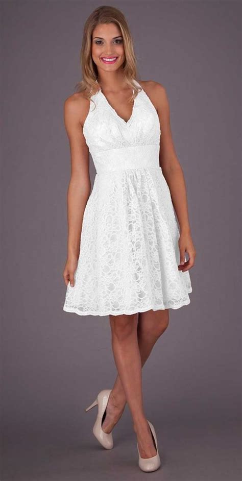 White Halter Dress Plus Size Pluslookeu Collection