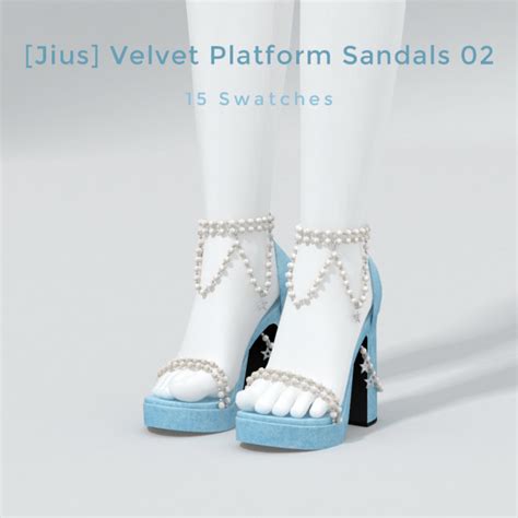 Jius On Tumblr Crystal Collection 01 Jius Velvet Platform Sandals 02