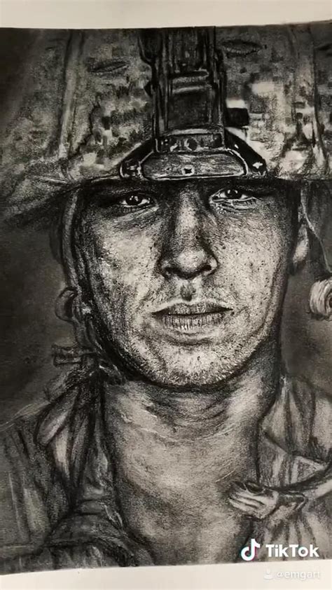Soldier Drawing Video Soldier Drawing Army Drawing Portrait Drawing