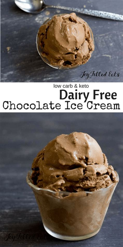 Delicious, soft and chewy cookies that are dairy, egg, grain, nut, seed and refined sugar free. Chocolate Dairy-Free Ice Cream - Low Carb, Keto, Sugar ...