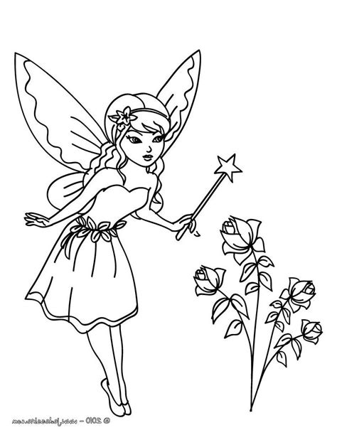 Coloriages coloriage fee gratuit fr hellokids  Coloriage fée