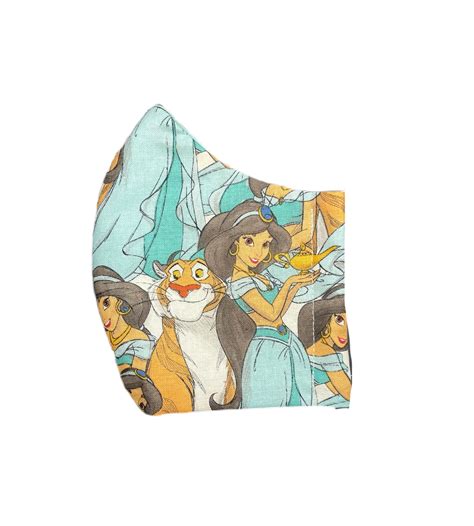 Aladdin Face Mask Jasmine Sketch 3 Layer Adult Cotton Etsy