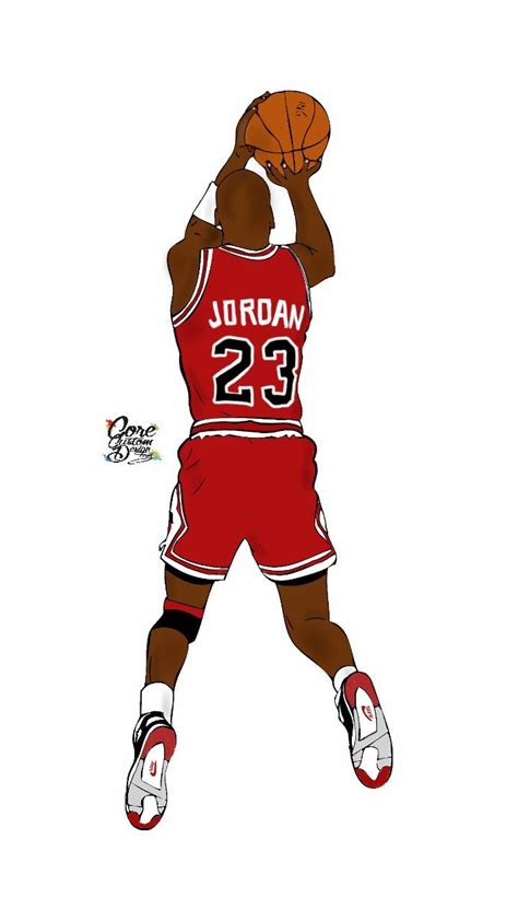 Michael Jordan Cartoon By Core Custom Design Michael Jordan