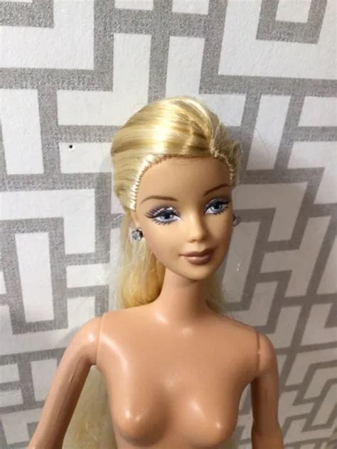 Mattel Barbie Doll Platinum Hair Bangs Mackie Mouth Nude Naked For Ooak Custom Picclick