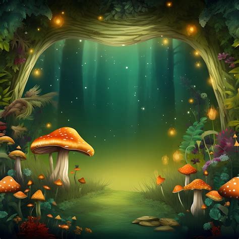 Premium Ai Image Background In A Magical Fairytale Forest