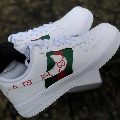 Air Force 1 Customzied In Gucci Style Customsneakers Customshoes